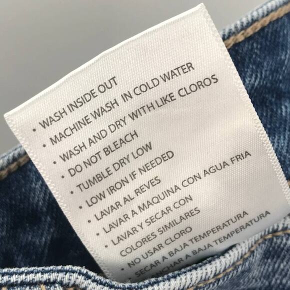 KANCAN Blue Vintage High Rise Distressed Slim Straight Ankle Jeans - Picture 12 of 12